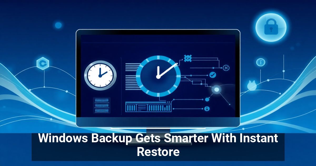 Windows Backup Gets Smarter With Instant Restore