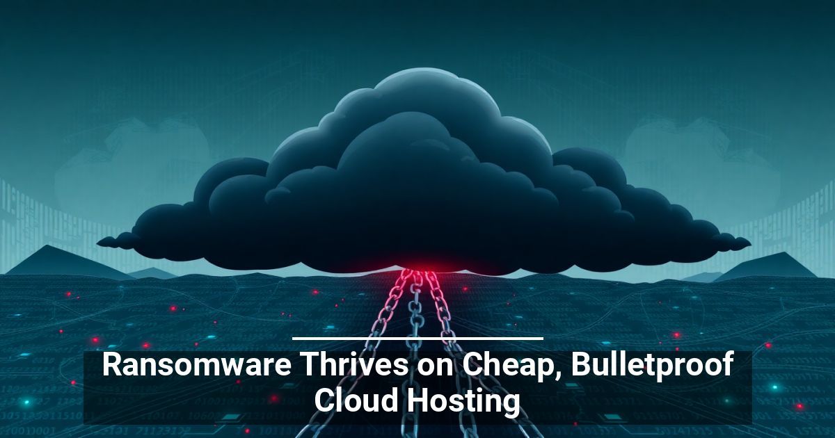 Ransomware Thrives on Cheap, Bulletproof Cloud Hosting